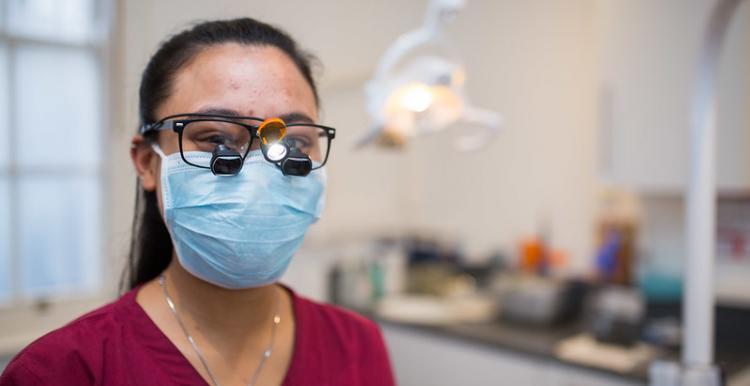 Smiling dentist with mask Smiling dentist with mask