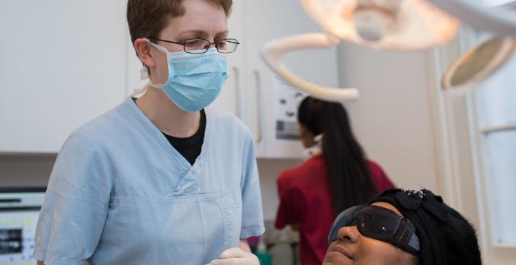 Dentist and patient Dentist and patient
