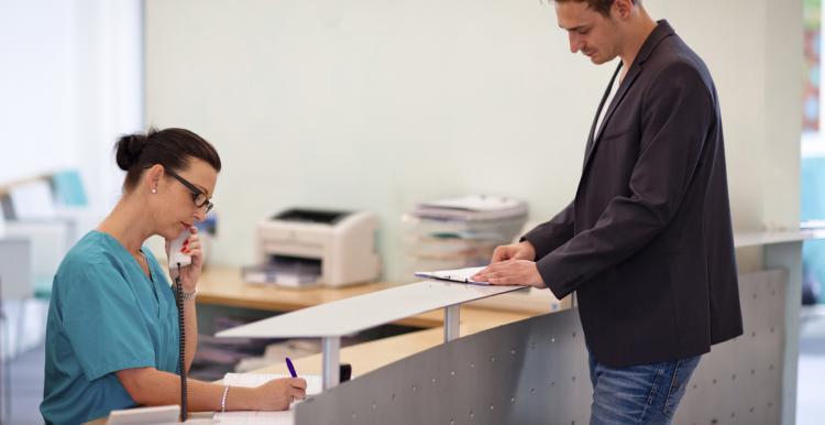 medical centre with two people