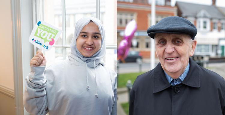 young girl and elderly man young girl and elderly man
