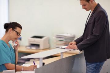 medical centre with two people